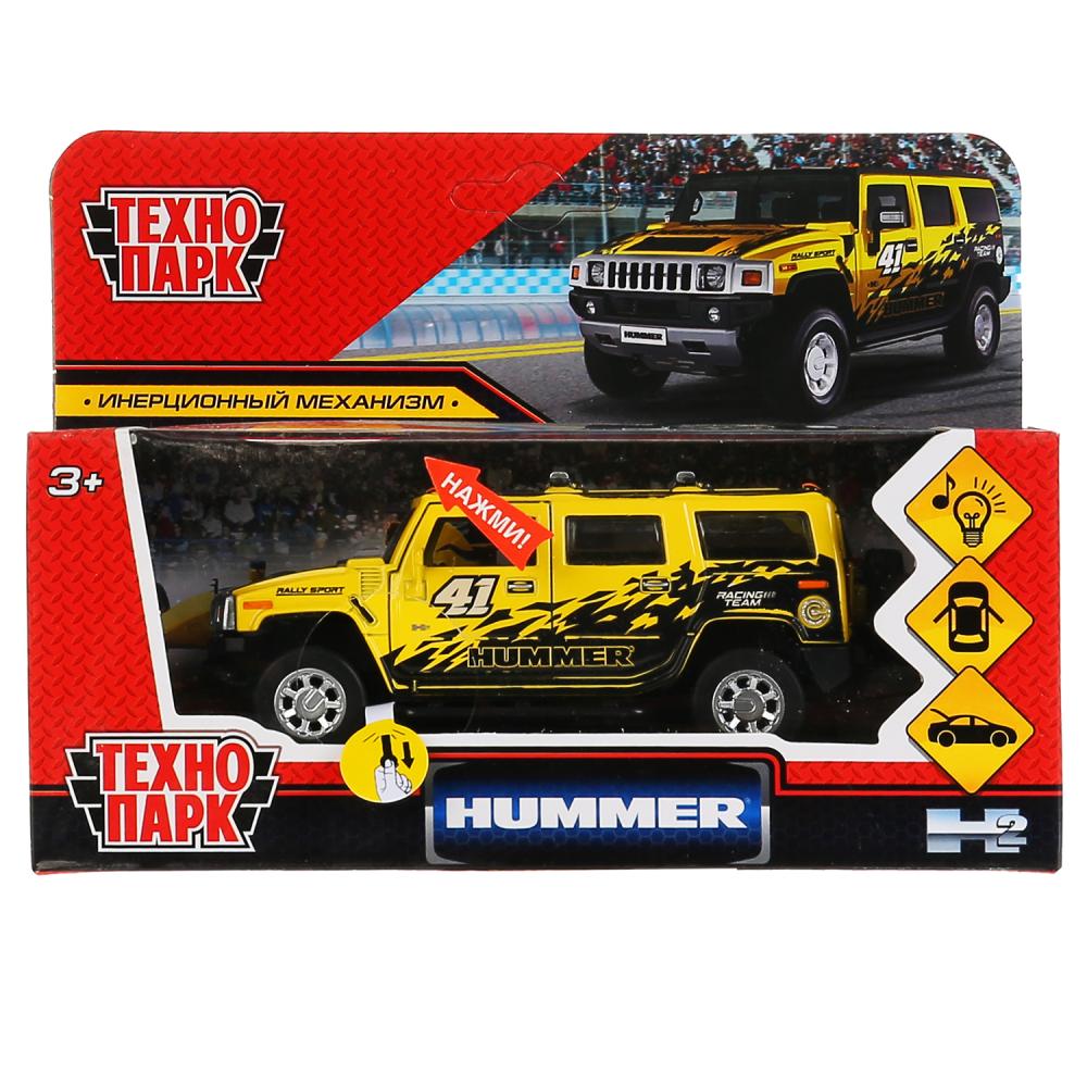 Машина металлическая, свет-звук hummer h2 спорт 12см, инерционная, цвет  желтый, в коробке Технопарк. в кор.2*36шт купить на самой большой базе  игрушек в Воронеже за 485.40 руб., код 9200630